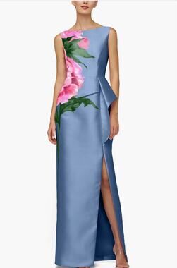 Stunning Kay Unger Luciana Floral Column Gown Size 14 (new)
